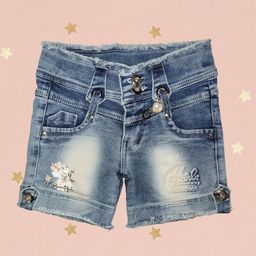 Miss & Chief Girls Washed Slim Fit High-Rise Denim Denim Shorts Technology-image-95