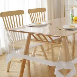 Homerz Silver-Toned Floral Waterproof Plastic 4-Seater Table Cover-20