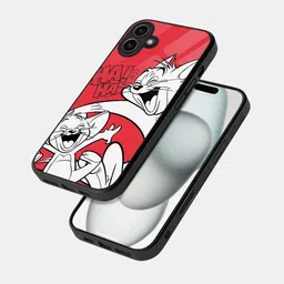 macmerise Cartoon Characters Printed iPhone 16 Plus Bumper Case Mobile Accessories-8