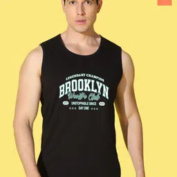 WOOSTRO Pack Of 2 Printed Combed Cotton Gym Vests -VWS26(ENJOY ORANGE)(BKLN BLACK)-image-80