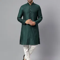 Latest Chikan Garments Men Self Design Kurta with Churidar-picture-23