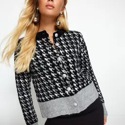 Trendyol Women Checked Cardigan-image-10