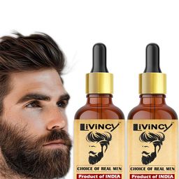 LIVINCY Set of 2 Premium Beard Growth Oil With Coconut - 30 ml Each-9