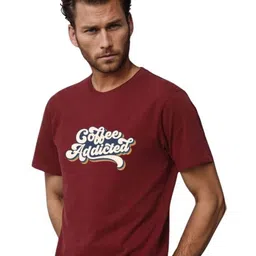 BLUEFICUS Men Printed Slim Fit T-shirt-image-34