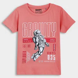 RASPY Boys Typography Printed Pack Of 2 Round Neck Pure Cotton Regular Fit Tshirts-13
