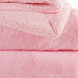 bsb home Pink Heavy Winter 500 GSM Double Bed Blanket-49