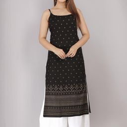 HARSUKHI Women Black Kurtis-image-84