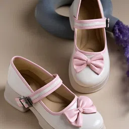 Froh Feet Women Round Toe Platform Heel Pumps with Bows-42