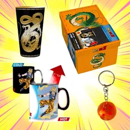 Entertainment Store Orange Colored & Black Drago Ball Z Printed Home Gift Set-image-10