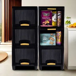 RUBOXA Black Set of 6 Regular Drawer Organiser Organisers-39