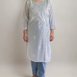 Elaasa Women Chikankari Kurta-image-72