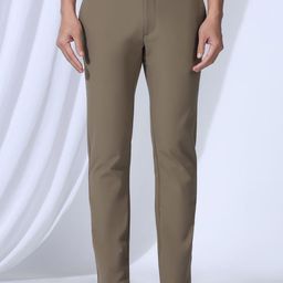 Blackberrys Men Slim Fit Low-Rise Chinos Trousers-image-56