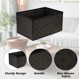 Kuber Industries Black & Gold Toned Regular Drawer Organiser image 5