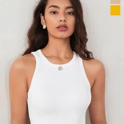 KERI PERRY Pack Of 3 Ribbed Tank Crop Top-image-57