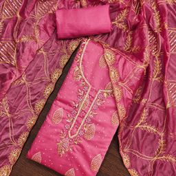ASISA Floral Printed Beads And Stones Unstitched Dress Material-image-70