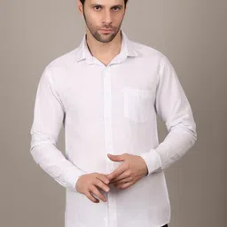 JASHNA Men Self Design Spread Collar Shirt-image-60
