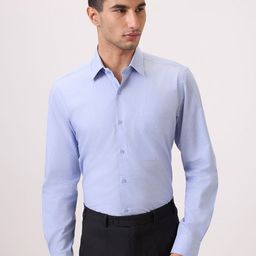 Raymond Men Solid Spread Collar Formal Shirt-image-21