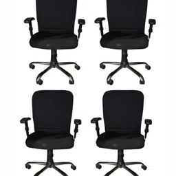 Lazi Set Of 4 Black-Colored Chair Covers-picture-40