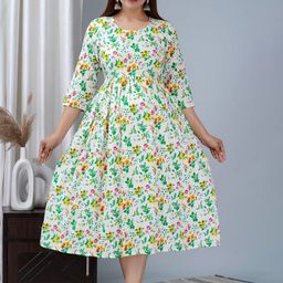 TANISHA Floral Print Maternity A-Line Midi Dress-image-70