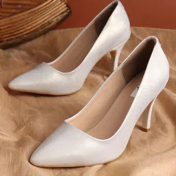 THE WHITE POLE Womens Stylish Trending Stiletto Heel Pumps-57