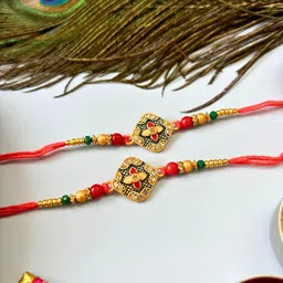 Sangria 2Pcs Red Wraparound Rakhis-image-6