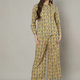 Amagyaa Floral Printed Pure Cotton Shirt With Trousers Co-Ords-image-14