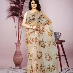 PYOS Floral Organza Designer Saree-picture-11
