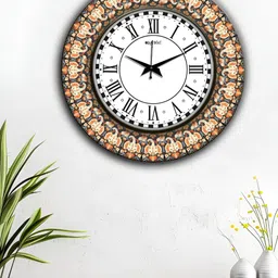 OLIVE TREE White & Black Printed Round Shaped Contemporary Wall Clock-image-50