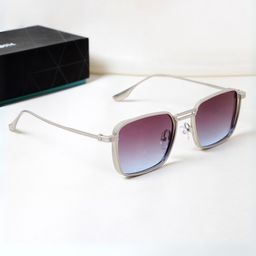 SUNGLASSIC Unisex Rectangle Sunglasses with UV Protected Lens-56