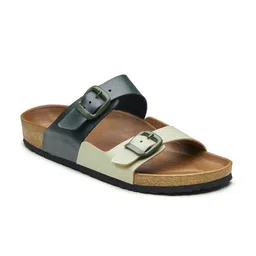 UNDERROUTE Women Colourblocked Open Toe Flats with Buckles-picture-58
