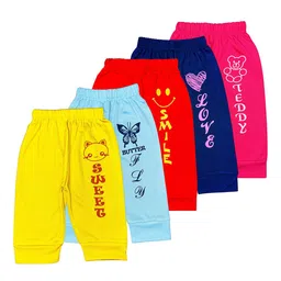 Surfbae Kids Pack Of 5 Graphic Printed Cotton Joggers-image-32