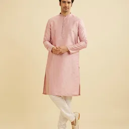 Manyavar Men Embroidered Regular Sequinned Kurta with Pyjamas And Jacket-picture-3