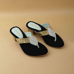 Ozuri Women Embellished Block Sandals-image-31