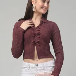 clobug Net Shirt Style Crop Top-picture-14