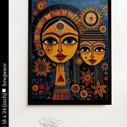 SOWPEACE Orange & Blue 1 Piece Canvas Abstract Wall Photographs-image-73