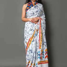 Pinkcity Trade World Pure Cotton Block Print Saree-image-88