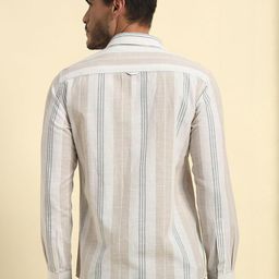 Cantabil Men Comfort Striped Casual Shirt-image-60