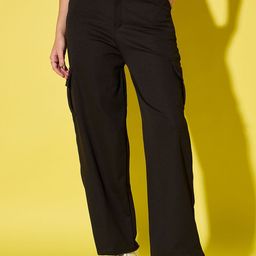 DIMPY GARMENTS Women Relaxed High-Rise Wrinkle Free Cargos Trousers-image-93