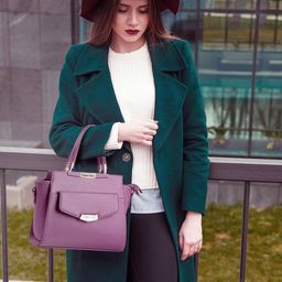 WOMEN MARKS Textured PU Structured Handheld Bag with Tasselled image 5