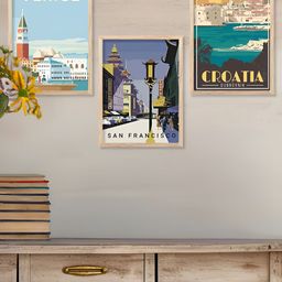 Kotart Brown & Purple 3 Pieces Wooden Wall Arts-picture-41