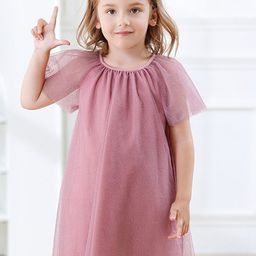 LULU & SKY Women A-Line Round Neck Above Knee Dress-image-62