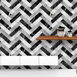 ArtzFolio Printed UV-Resistant Anti-Bacterial Monochrome Diagonal Rhombus Peel & Stick Wallpaper-image-72