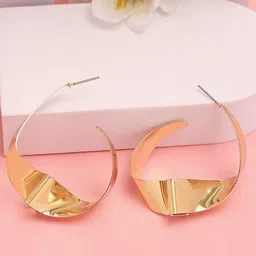 DressBerry Contemporary Half Hoop Earrings-image-50