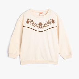 Koton Girls Self Design Embroidered Cotton Sweatshirt-picture-42