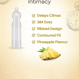 Manforce Set Of 3 Extra Overtime Pineapple Flavored Condoms - 10 Each image 2