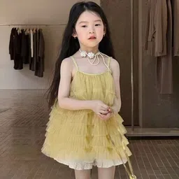 LULU & SKY Girls Layered A-Line Dress-30