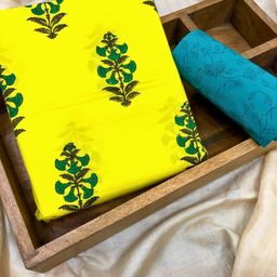 PALASH Floral Printed Pure Cotton Unstitched Dress Material-image-57