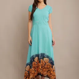 Raabta Fashion Women Floral Printed Maxi Dress-image-23