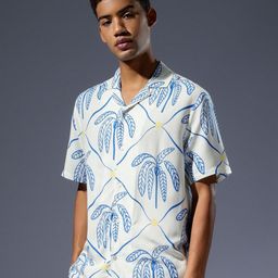 H&M Half-Sleeve Printed Resort Shirt-image-1