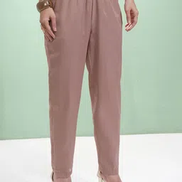 Vishudh Women Embroidered Regular Kurta with Trousers & With Dupatta image 5